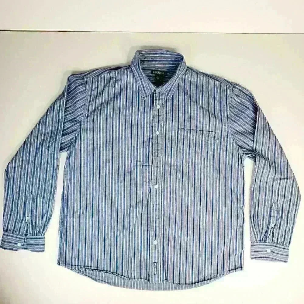 Aeropostale Dress Shirt Men's Size L Cotton Button